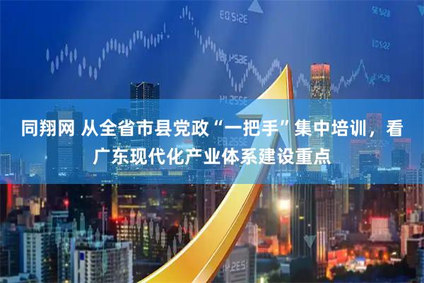 同翔网 从全省市县党政“一把手”集中培训，看广东现代化产业体系建设重点
